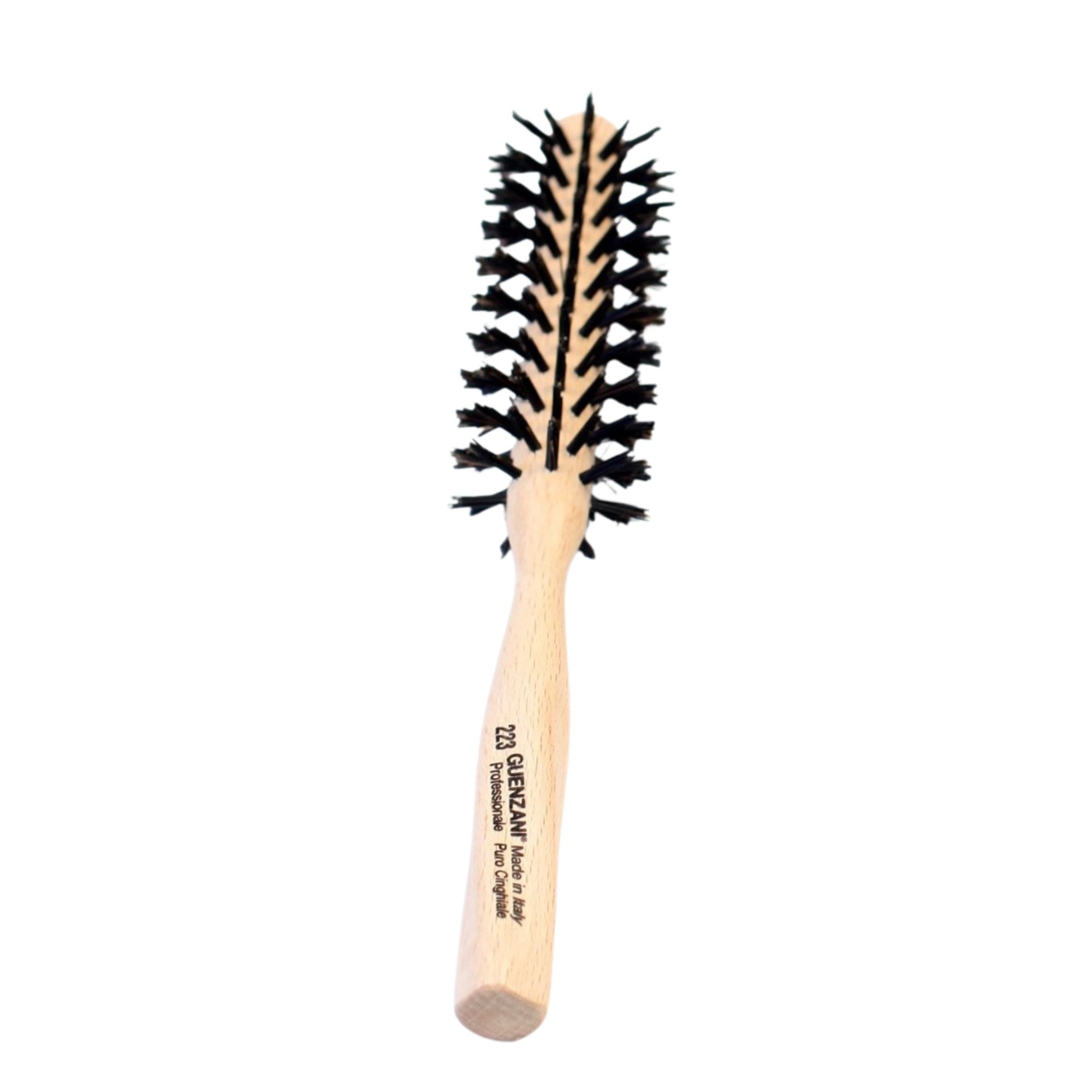 Brosse Ronde Pur Sanglier Manche Bois
