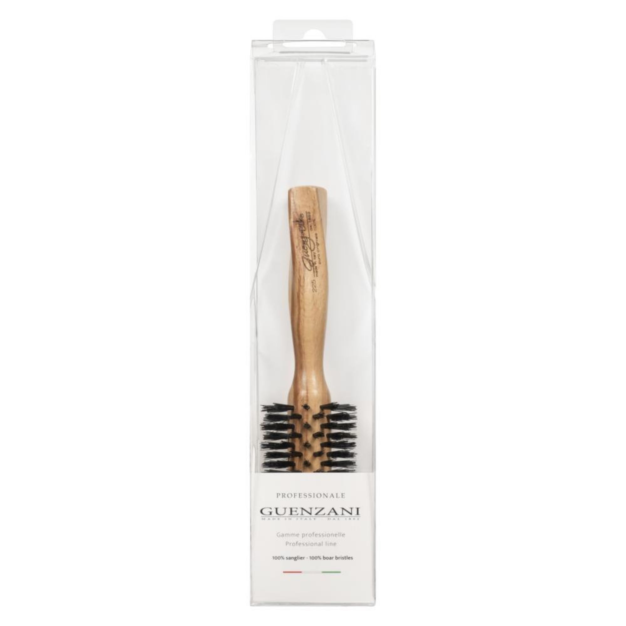 Brosse Ronde Pur Sanglier Manche Bois