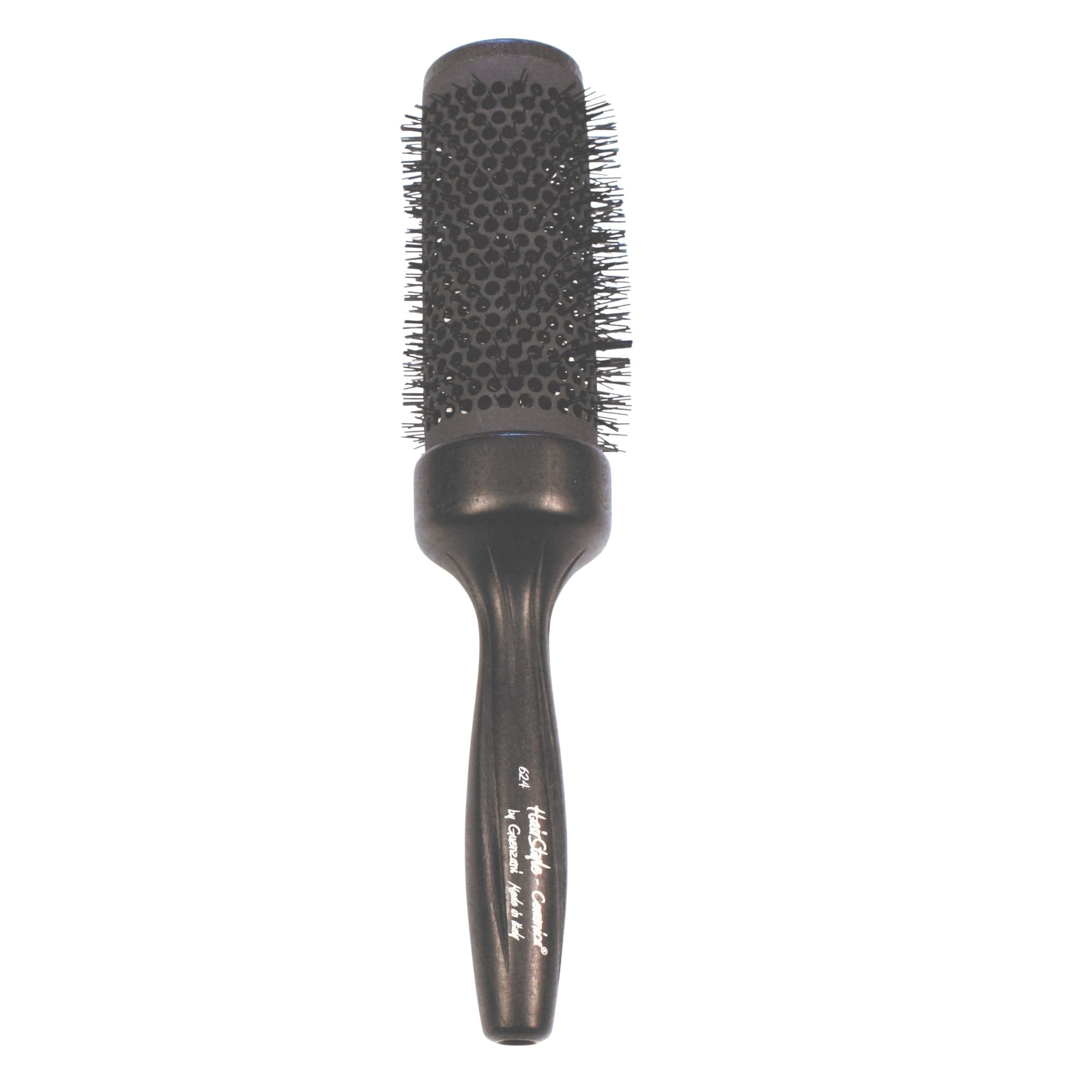 Brosse Ronde Nylon Manche Bois Ergonomique