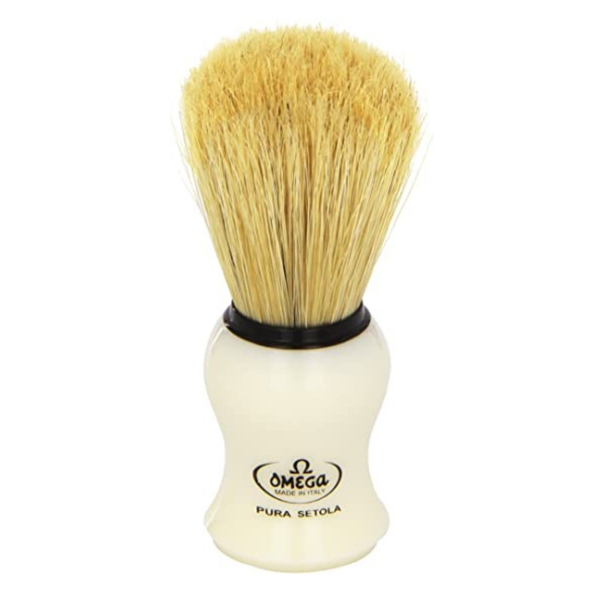 Blaireau à poils purs - Manche en plastique crème #66