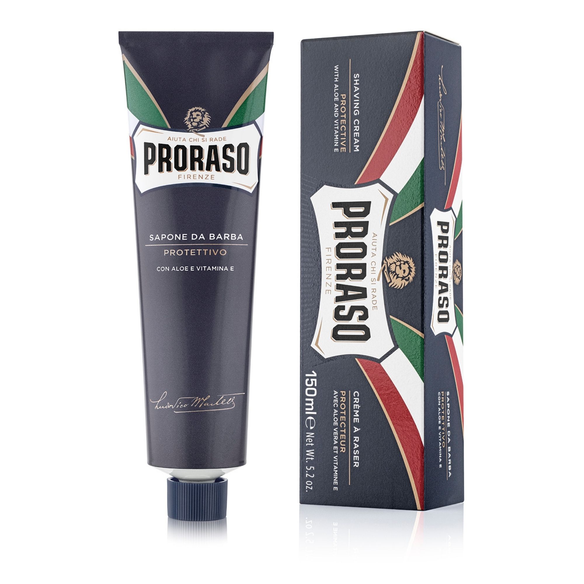 Crème à Raser Aloe Vera & Vitamine E - Ligne Bleue