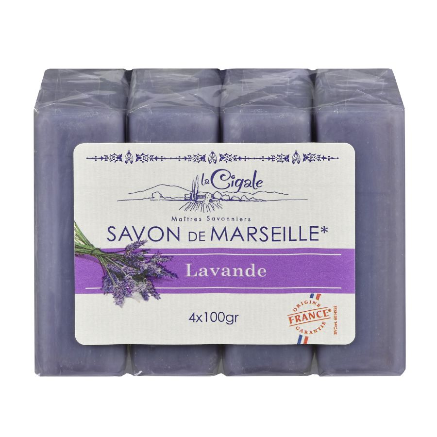 La Cigale Savon de Marseille Lavande 4 x 100g